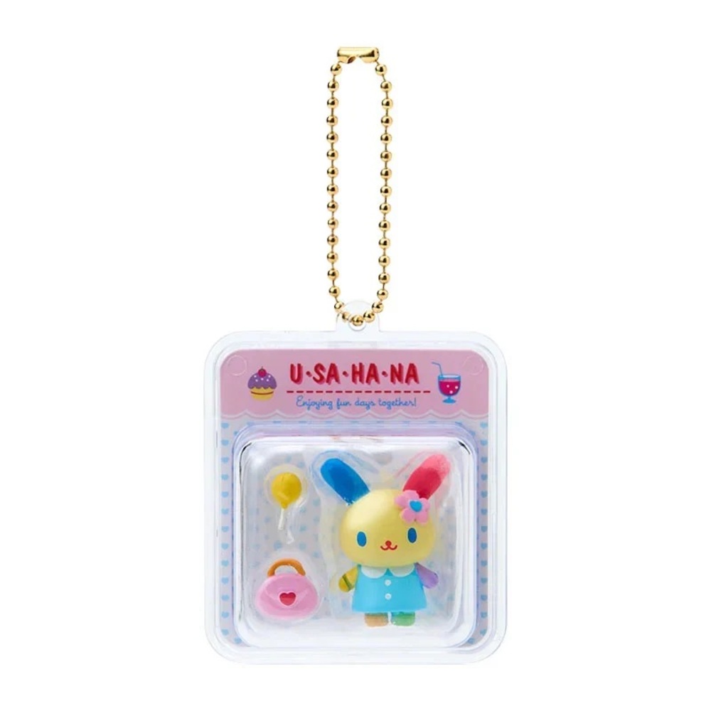 Sanrio Japan Usahana miniature toy charm keychain NWT RARE